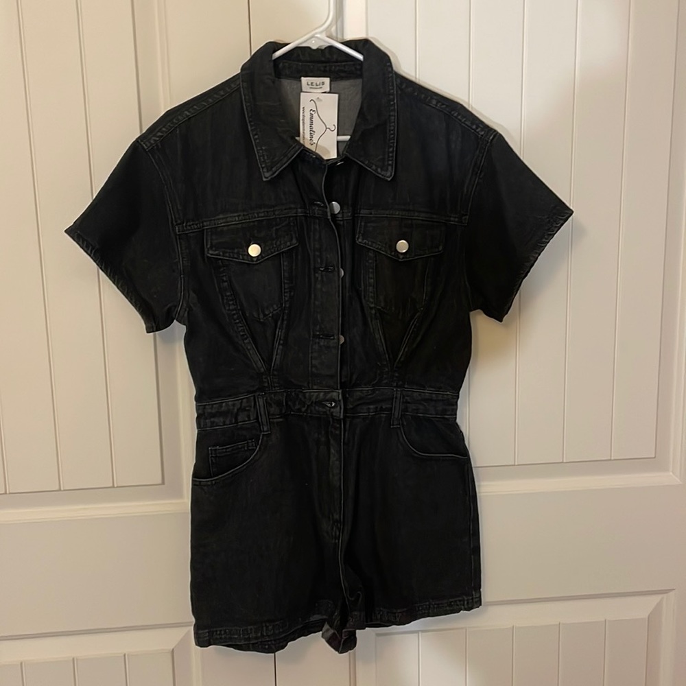 Black jean Romper